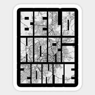 Belo Horizonte, Maharashtra, Brazil City Map Typography - Light Sticker